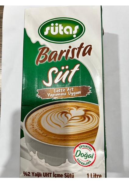 Barista Süt Latte Art Yapımına Uygun 1 Litre* 4 Adet