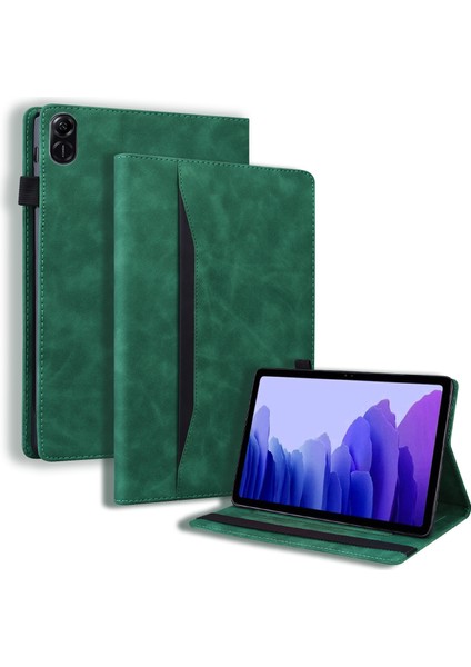 Honor Pad X8 Pro/pad X9 Deri Kılıf Cüzdan Iş Tablet Kapağı-Yeşil (Yurt Dışından)