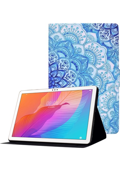 Huawei Matepad T 10 9.7 Inç/t 10S 10.1 Inç/tadını Çıkarın Tablet 2 10.1 Inç/honor Pad X6 9.7 Inç/6 10.1 Inç Desen Baskı Deri Kılıf Kart Yuvaları Tablet Kabuğu (Yurt Dışından)