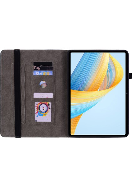 Honor Pad V8 Pro Için Çizilmez Tablet Kılıfı Pu Deri Kılıf Baskılı Tasarım Standı Kabuk-Yeşil (Yurt Dışından)