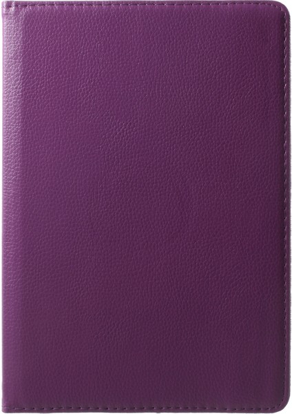 Litchi Tahıl Deri Koruyucu Kılıf 360 Derece Döner Standlı Içi Boş Tasarım Huawei Mediapad T3 10-Mor (Yurt Dışından)