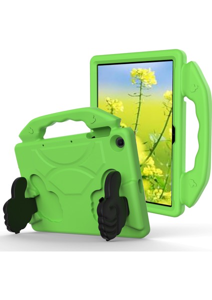 Başparmak Kickstand Eva Kılıf Huawei Enjoy Tablet 2 10.1/onur Pad T6 10.1-Inç/onur Pad X6/matepad T10/T10S-YEŞIL (Yurt Dışından)
