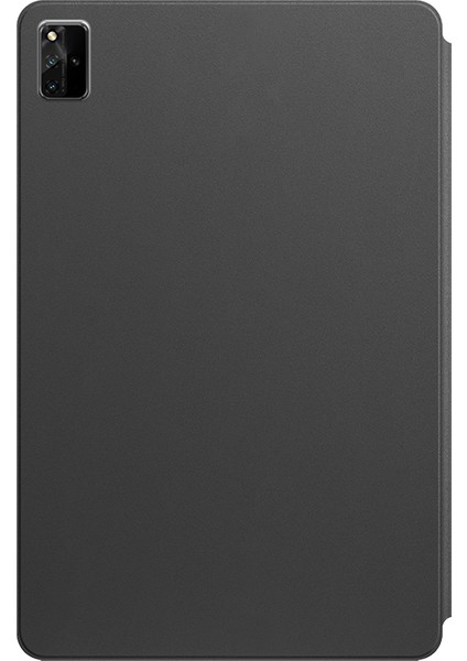 Üç Katlı Stand Otomatik Emilmiş Tpu Deri Tablet Akıllı Kapak Kılıf Kabuk Huawei Matepad Pro 12.6(2021)-SIYAH (Yurt Dışından)