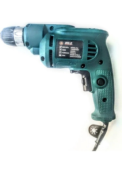 MDD-014 Electric Drill Sıkma Vidalama Matkap Mavi 700W 10 mm (4767) - MDN6964-4915