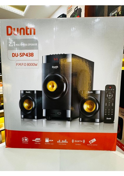 DU-SP438 2+1 Ses Sistemi Fm Radyo,sd Kart,usb,bluetoothrms 40W ,bas Hoparlörü 260X260X140MM