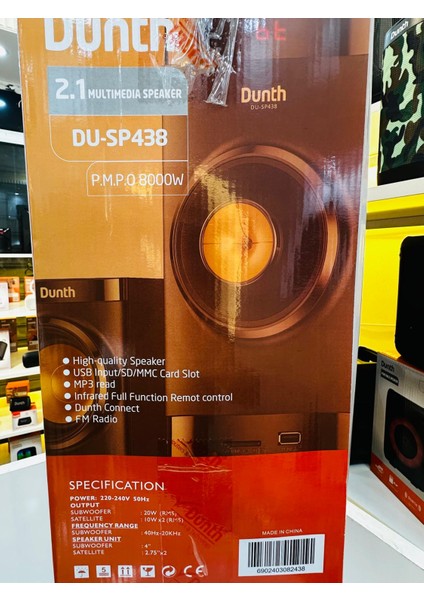 DU-SP438 2+1 Ses Sistemi Fm Radyo,sd Kart,usb,bluetoothrms 40W ,bas Hoparlörü 260X260X140MM