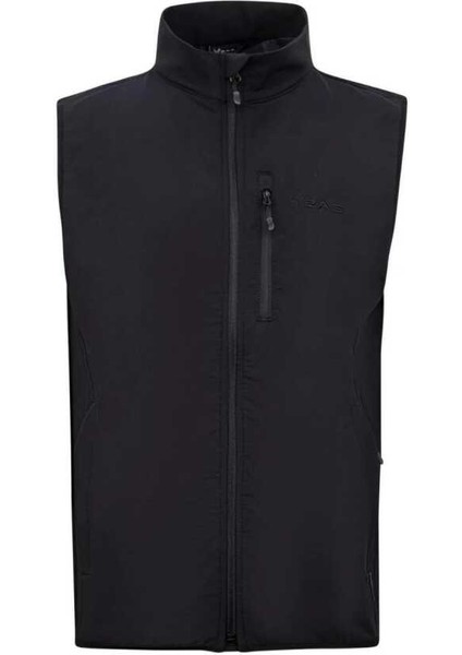 Wayne Merino Yünlü Unisex Yelek Hafif ve Konforlu Siyah Dış Giyim Erkekler İçin