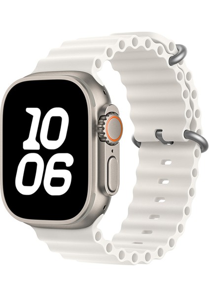 Apple Watch Ultra 49MM Uyumlu Krd-75 Uyumlu Kordon - Beyaz