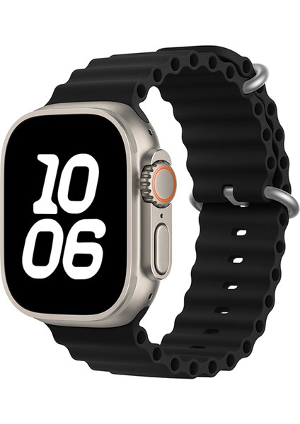 Apple Watch Ultra 49MM Uyumlu Krd-75 Uyumlu Kordon - Siyah