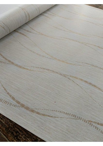 Black Serisi Simli Bej Üzerine Krem Elips Desenli Silinebilir Duvar Kağıdı 16 M² fırsatları