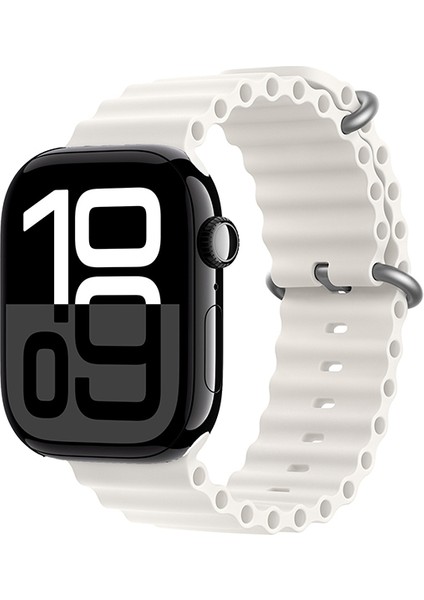 Apple Watch 44MM Uyumlu Krd-75 Uyumlu Kordon - Beyaz
