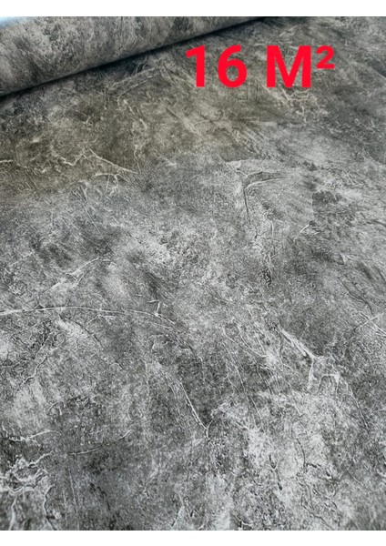 Black Serisi Antrasit Sıva Efektli Silinebilir Duvar Kağıdı 16 M²