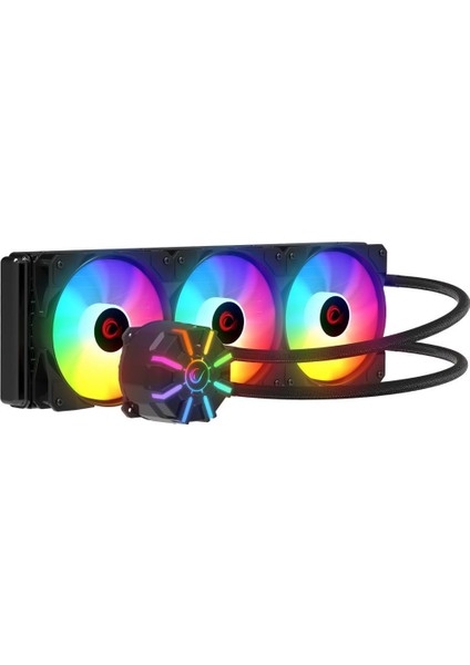 Helıos C3 Siyah 68CFM 1800RPM Rainbow Amd Am5/ıntel LGA1700 360MM Sıvı Soğutmalı Cpu Fan