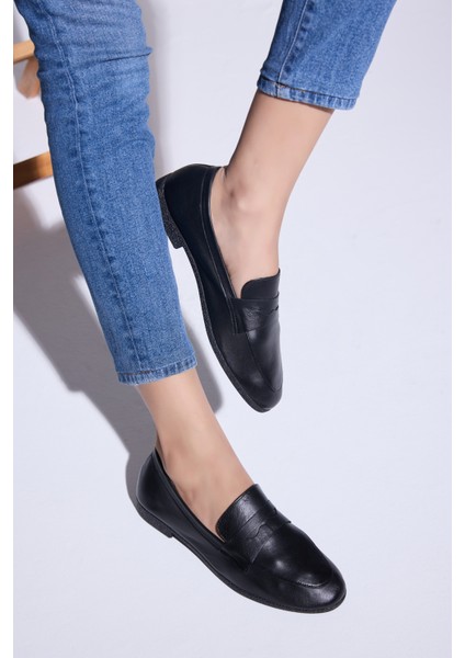Mira Hakiki Deri Kadın Loafer