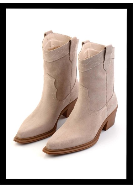 Vizon Süet Hakiki Deri Kadın Bot & Bootie K02274325002