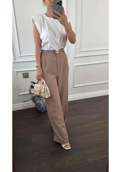 Palazzo Kemerli Pantolon Vizon