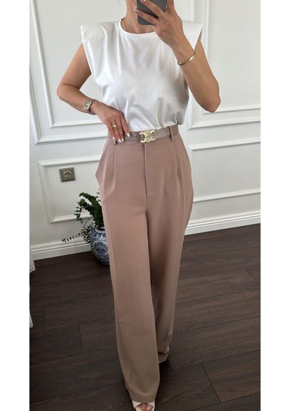 Palazzo Kemerli Pantolon Vizon modelleri