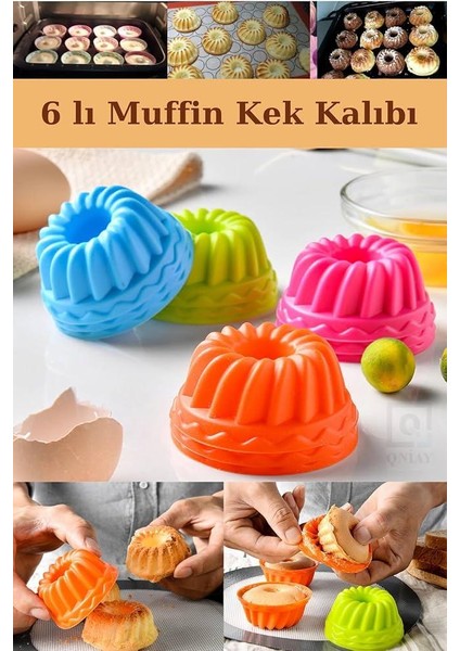 - Silikon Muffin Kek Kalıbı 6 Adet