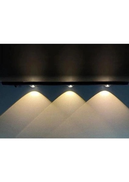40 cm Beyaz Slim LED Kabin Armatürü - Hareket Sensörlü - Dekoratif Gece Lambası - USB Şarjlı Aydınlatma -- 3 W