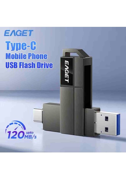CF33 128Gb.Type-C ve Usb 3.2 Type-C Girişli Tüm Cihazlara iphone 15/16 Serisine Uygun Yüksek Hızlı Otg Flash Bellek Çift Giriş Metal Sağlam Orjinal