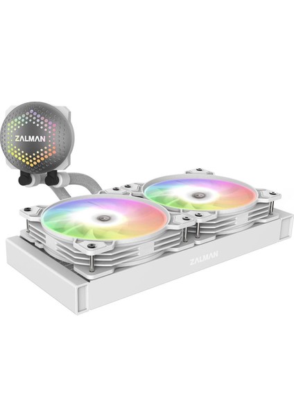 ALPHA28 Beyaz 83CFM 1600RPM 2*14CM Argb Fan Amd Am5/ıntel LGA1700 280MM Sıvı Soğutmalı Cpu Fan