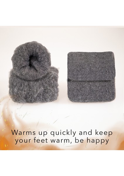 FOURSOLOS Thermal Gri Kışlık Çorap Unisex 2'li 36-41 Beden modelleri