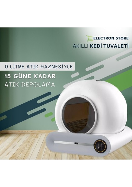 Otomatik Akıllı Kedi Tuvaleti Kum Kabı