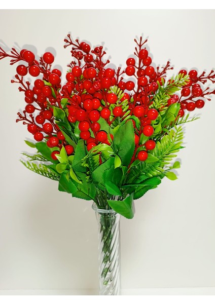 3 Demet, Yapay 1. Kalitecanlı Renk ve Gerçek Ebatlarda 40 cm 7 Dallı Kokina Çiçeği