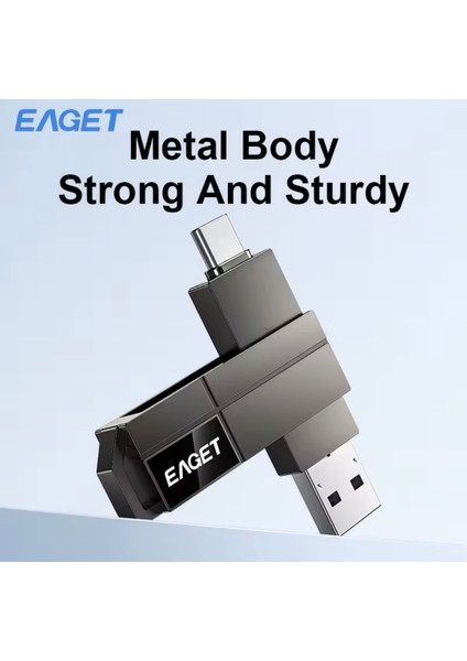 CF33 128Gb.Type-C ve Usb 3.2 Type-C Girişli Tüm Cihazlara iphone 15/16 Serisine Uygun Yüksek Hızlı Otg Flash Bellek Çift Giriş Metal Sağlam Orjinal