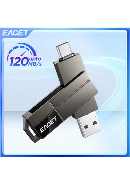 CF33 128Gb.Type-C ve Usb 3.2 Type-C Girişli Tüm Cihazlara iphone 15/16 Serisine Uygun Yüksek Hızlı Otg Flash Bellek Çift Giriş Metal Sağlam Orjinal
