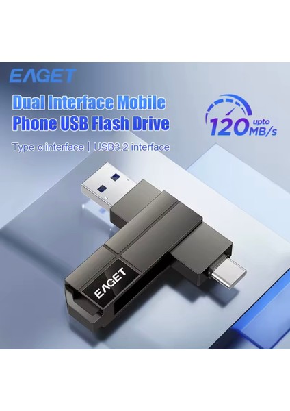CF33 128Gb.Type-C ve Usb 3.2 Type-C Girişli Tüm Cihazlara iphone 15/16 Serisine Uygun Yüksek Hızlı Otg Flash Bellek Çift Giriş Metal Sağlam Orjinal