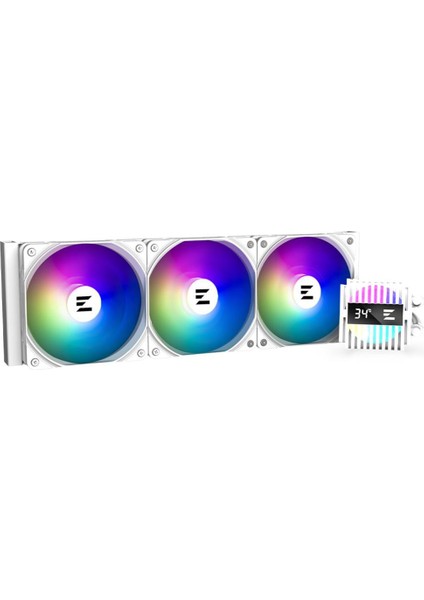 Alpha2 A36 Beyaz 71 Cfm 1800RPM 3*12CM Argb Fan Amd Am5/ıntel LGA1700 360MM Sıvı Soğutmalı Cpu Fan