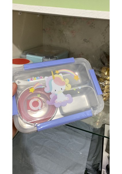 Sosluklu 3 Bölmeli Kaşıklı Yemek Kabı modelleri