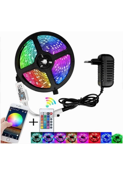 Serit Renkli LED Strip Kumandalı Rgb PR2835