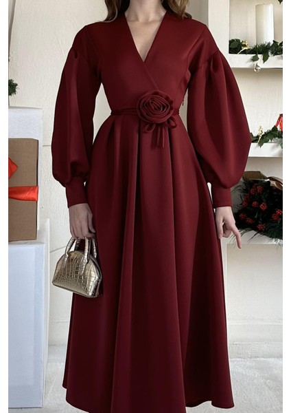 Gül Detaylı Scuba Elbise fiyatları