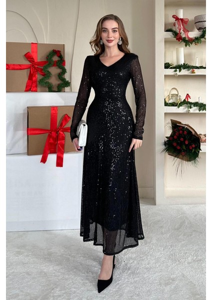 Sırt Dekolteli Pulpayet Elbise fırsatları