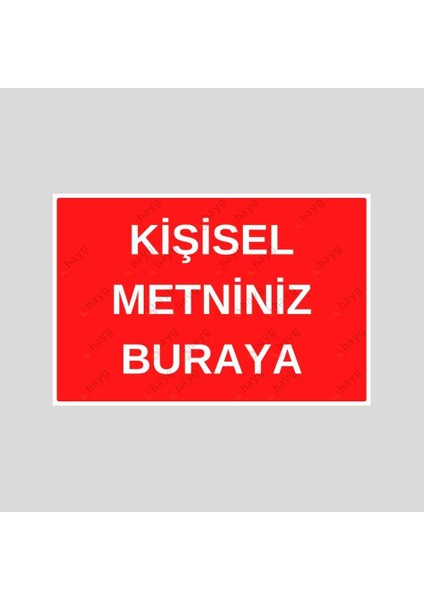 Kişiselleştirilebilir Uv Baskılı Dekota Tabela - Kırmızı - 15 cm x 22,5 cm