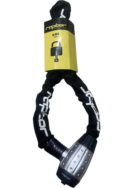 Raptor Bisiklet Anahtarlı Zincir Kilit 90CM - 6mm Kalınlık