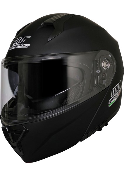 966 V2 Çene Açılır Mat Siyah Kask