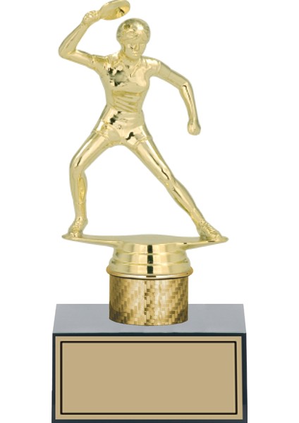 Kişiye Özel Masa Tenisi Kadın Figürlü Kupa-Okul Kupası-Ödül Kupası-Turnuva Kupası 19 cm