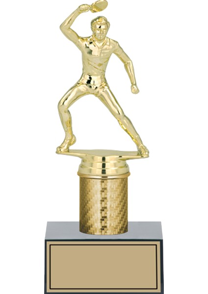 Kişiye Özel Masa Tenisi Erkek Figürlü Kupa-Okul Kupası-Ödül Kupası-Turnuva Kupası 22 cm