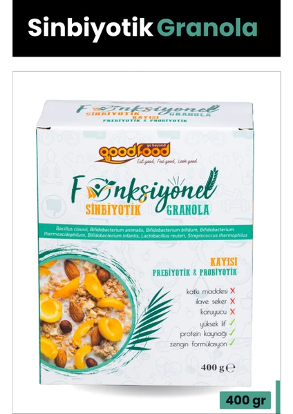 GOOD FOOD SİNBİYOTİK  GRANOLA  KAYISI 400 gr