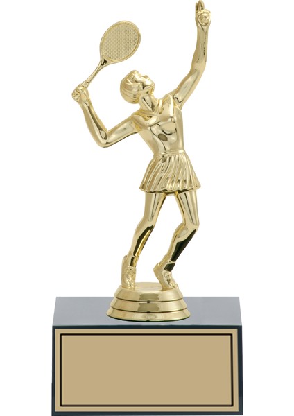Kişiye Özel Tenis Kadın Figürlü Kupa-Okul Kupası-Ödül Kupası-Turnuva Kupası 19 cm TENİS KADIN FG001 C