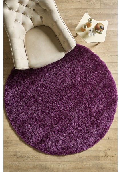 Halı Yüksek Tüylü Mor Kabarık Uzun Tüylü Shaggy Flokati Oturma Odası Halı
