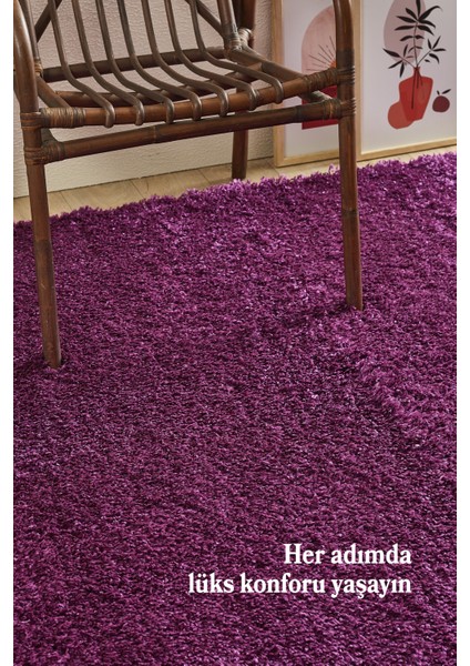 Halı Yüksek Tüylü Mor Kabarık Uzun Tüylü Shaggy Flokati Oturma Odası Halı fiyatları