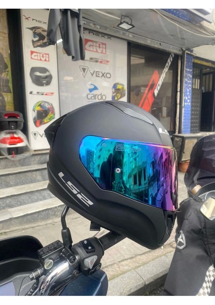 Rapıd 2 Mat Siyah Kask - Gökkuşağı Vizör Spoiler