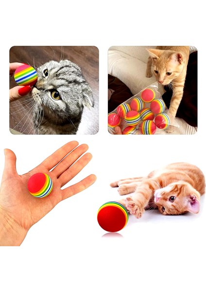 2 Adet Renkli Kedi Köpek Oyun Topu fırsatları