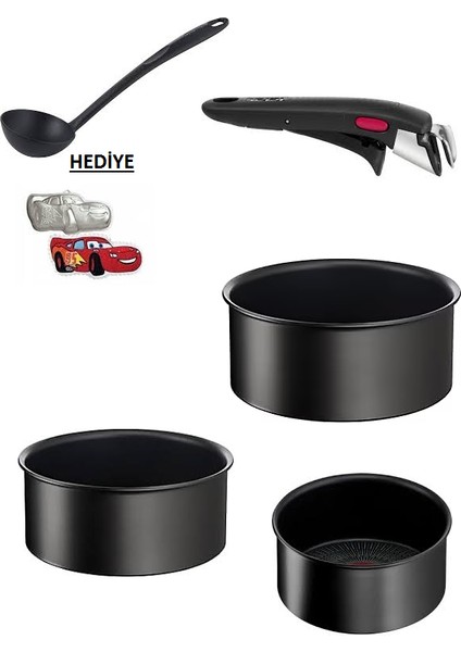 Titanyum Ingenio Mix 6x Indüksiyon Tabanlı Tencere - 20 +18+16 cm
