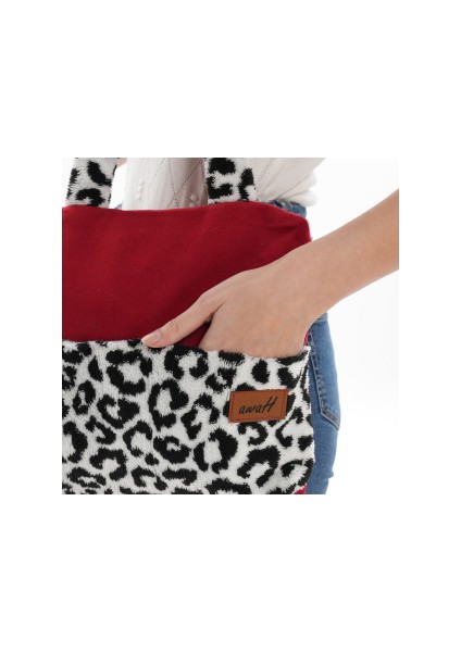Avvah Kırmızı Leopar Desenli Kol Çantası KKLP1006 modelleri