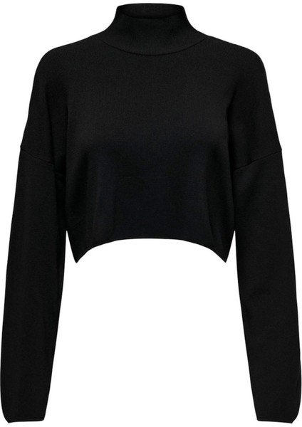 Only Onlbodrum Cropped Pullover Knt Kadın Siyah Kazak - 15333125